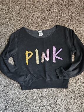 NWOT VS PINK cropped Sweatshirt